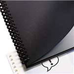 Swingline&trade; GBC&reg; Leather Look Binding System Covers, 11 x 8-1/2, Black, 200 Sets/Box # SWI9742491