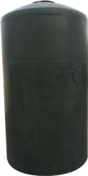 Chem-Tainer 2000 Gallon Black Vertical Water Tank, Premium, Portable, Vertical, Drinking Water Tank