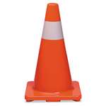 Tatco Traffic Cone, 18h x 10w x 10d, Orange/Silver # TCO25500