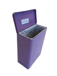 S.A.C. Sanitary Napkin & Tampon Disposal Receptacle -Lavender powder coated steel - 1 Unit # TD1000LV