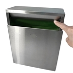 S.A.C. -Sanitary Napkin Disposal Bin - Large, Stainless Steel - 1 Unit #TD9200SS'Aa
