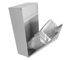 S.A.C. Sanitary Napkin & Tampon Disposal Receptacle - White Powder coated steel- 1 Unit # TD9200WH