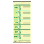 TOPS Time Card f/Pyramid Model 331-10, Weekly, Two-Side