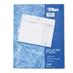 TOPS Jacket Style Job Folders, Straight, Index Top Tab,