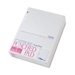 TOPS Three-Hole Punched Pad, Wide Rule, 8-1/2 x 11, Whi