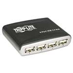 Tripp Lite 4-Port USB Mini Hub, 3-1/4w x 2-3/4d x 3/4h, Black/Silver # TRPU225004R