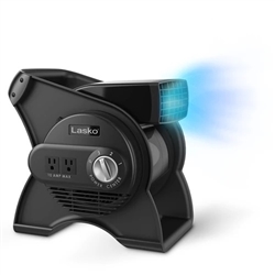 Lasko 12-inch Pivoting Pro High Velocity Utility Blower Fan with 3 Speeds, Gray, U12104