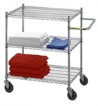 Adjustable Utility Cart 18'x36 w/3 Wire Shelves, # UC1