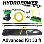 Unger HydroPower Ultra Advanced Kit 33 Ft. Waterfed Pole Kit with an Unger nLite HydroPower Small Tank DI Purification System