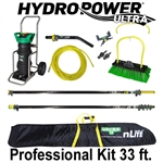 Unger HydroPower Ultra Professional Kit UHPK3 33-foot water-fed pole and nLite 3-stage DI purification system for window cleaning