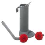 Unger&reg; Ergo Toilet Bowl Brush System: Wand, Brush Holder & 2 Heads # UNGBBWHR