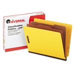 Universal Pressboard End Tab Classification Folders, Le