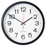 Universal&reg; Indoor/Outdoor Clock, Atomic, 13-1/2in, Black # UNV10417