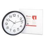 Universal Round Wall Clock, 13-1/2in, Black # UNV11641