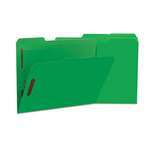 Universal&reg; Manila Folders, 2 Fasteners, 1/3 Tab, Letter, Green, 50/BX # UNV13522