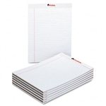 Universal Perforated Edge Writing Pad, Wide/Margin Rule