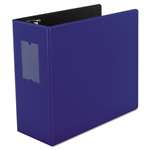 Universal&reg; D-Ring Binder With Label Holder, 5" Capacity, 8-1/2 x 11, Royal Blue # UNV20710