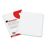 Universal Write-On/Erasable Indexes, Eight White Tabs, 