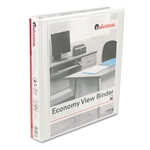 Universal Round Ring Economy Vinyl View Binder, 1in Cap