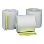 Universal One&trade; Carbonless Paper Rolls, White/Canary, 3" x 90 ft, 50/Carton # UNV35767