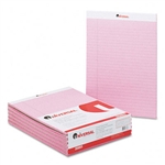 Universal Colored Perforated Note Pads, Wide Rule, Lett