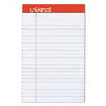Universal&reg; Fashion-Colored Perforated Note Pads, 5 x 8, Legal, Gray, 50 Sheets, 6/Pack # UNV35892
