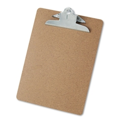 Universal Hardboard Clipboard, 1 1/4 Capacity, Holds 8