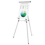 Universal&reg; 3-Leg Telescoping Easel with Pad Retainer, Adjusts 34 to 64, Aluminum, Silver # UNV43050