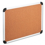 Universal Bulletin Board, Natural Cork, 24 x 18, Alumin