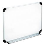 Universal Dry Erase Board, Melamine, 24 x 18, White, Bl