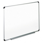 Universal Magnetic Dry Erase Board, Melamine, 36 x 24, 