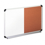 Universal Cork/Dry Erase Board, Melamine, 36 x 24, Blac