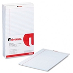 Universal Perforated Edge Writing Pad, Wide/Margin Rule