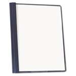 Universal&reg; Clear Front Report Cover, Tang Fasteners, Letter Size, Dark Blue, 25/Box # UNV57122