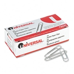 Universal Smooth Paper Clips, Wire, Jumbo, Silver, 100/