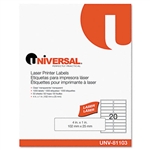 Universal Laser Printer Permanent Labels, 4 x 1, Clear,