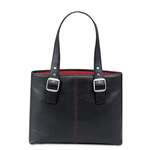 SOLO&reg; Ladies Laptop Tote with Padded Pocket, Vinyl, 14 x 3 3/4 x 17 1/2, Black # USLK709417