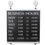 Headline Signs Century Series Business Hours Sign, Heav