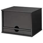 Victor&reg; Midnight Black Collection Desktop Organizer, 13 3/10 x 10 1/2 x 9 1/5, Wood # VCT47205