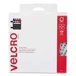 Velcro&reg; Sticky-Back&reg; Fasteners, 3/4" dia. Coins, White, 200/BX # VEK91824