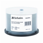 Verbatim CD-R Discs w/Printable Surface, 700MB/80min, 5