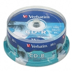 Verbatim Hub IJ Printable CD-R Discs, 700MB/80min, 52x,