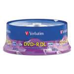 Verbatim&reg; Dual-Layer DVD+R Discs, 8.5GB, 8x, Spindle, 30/PK, Silver # VER96542