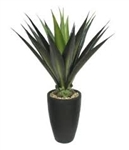 Laura Ashley 44 Inch Tall High End Realistic Silk Giant Aloe Plant with Contemporary Planter