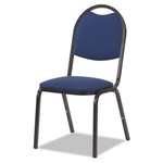 Virco&reg; Fabric Upholstered Stack Chair, 18w x 22d x 35-1/2h, Sedona Blue/Black, 4/Carton # VIR8917B204BK01