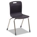 Virco&reg; Analogy Extra-Large Ergonomic Stack Chair, Black/Chrome, 4/Carton # VIRAN18ELB01CRM