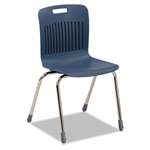 Virco&reg; Analogy Extra-Large Ergonomic Stack Chair, Navy/Chrome, 4/Carton # VIRAN18ELB51CRM