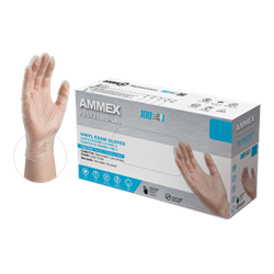 AMMEX Powder Free Vinyl Disposable Gloves VPF 5mil - Large - Case of 1000