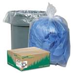 Earthsense&reg; Commercial Clear Recycled Can Liners, 31-33 gal, 1.25 mil, Clear, 100 per Carton # WBIRNW4015C