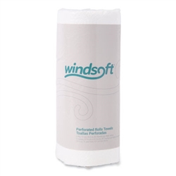 Windsoft&reg; Perforated Paper Towel Rolls, 11" x 8 .5", White, 85/Roll, 30 Rolls/Carton # WIN122085CTB
